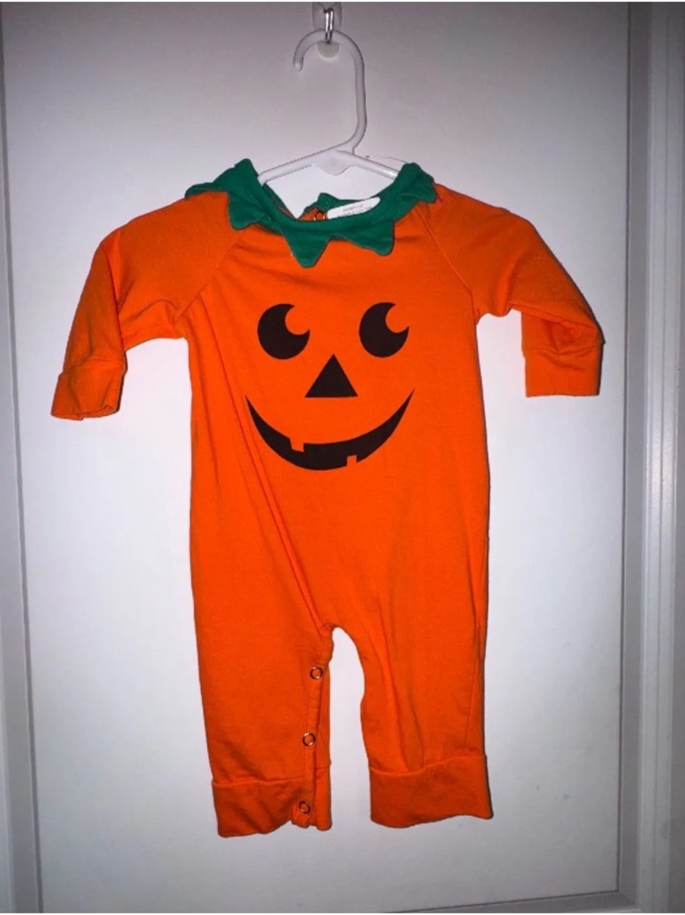Rubie's Orange and Green Pumpkin Jack-O'-Lantern One-Piece Bodysuit